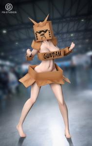 Cardboard Gundam Girl Cosplay By FB Studio